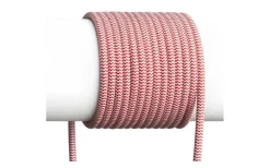 Lampsladdar<Rendl Fit Röd/vit Textilkabel 3G0,75, Metervara