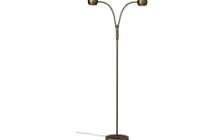 Golvläslampor<ArmaturHantverk Fladen Golvlampa 2L 140cm Oxid