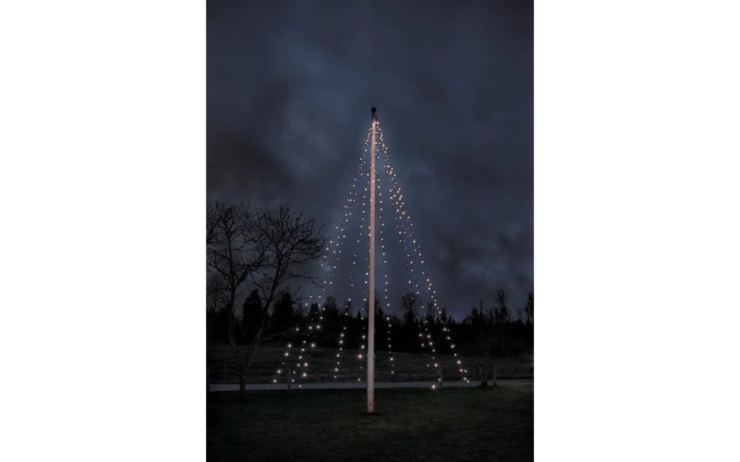 Flaggstångsbelysning<Star Trading Flaggstångsbelysning Crispy Ice White 7m 360LED IP44