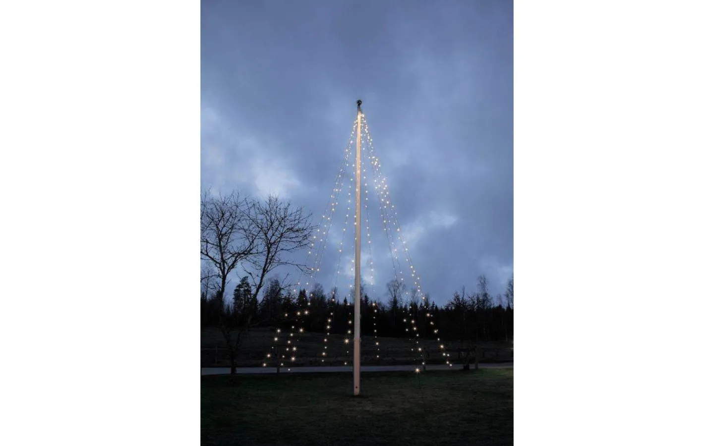 Flaggstångsbelysning<Star Trading Flaggstångsbelysning Crispy Ice White 7m 360LED IP44