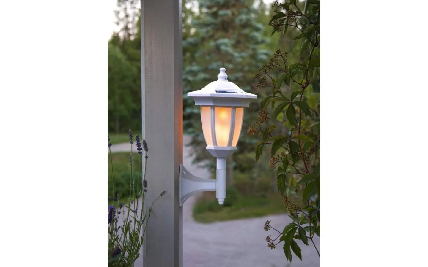 Star Trading Flame Solcellslampa 3-i-1 Vit, 63 cm, 0,18W* Solcellslampor Stig & Mark|Solcellslampor Vägg