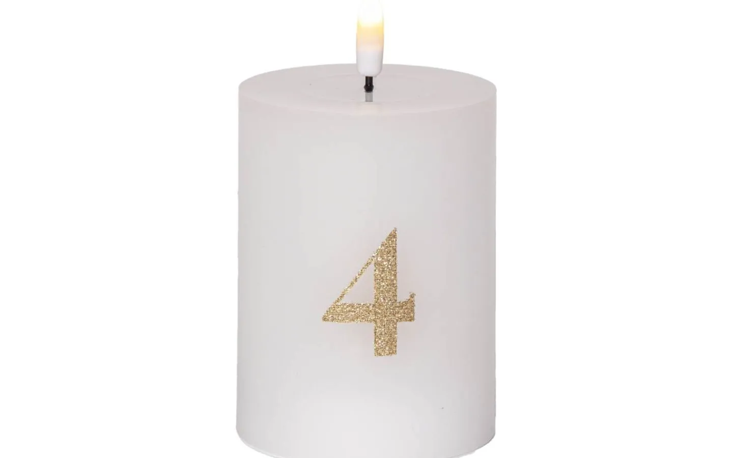 Batteri Julpynt Inomhus|Flamme Batteriljus (Hela Serien)<Star Trading Flamme Advent LED Blockljus 4-pack Vit