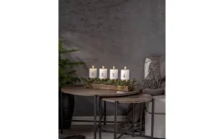 Batteri Julpynt Inomhus|Flamme Batteriljus (Hela Serien)<Star Trading Flamme Advent LED Blockljus 4-pack Vit