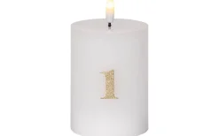Batteri Julpynt Inomhus|Flamme Batteriljus (Hela Serien)<Star Trading Flamme Advent LED Blockljus 4-pack Vit