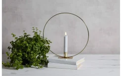 Star Trading Flamme Batteridriven Bordsdekoration Ring 28cm Mässing* Inomhusdekorationer Batteri|Flamme Batteriljus (Hela Serien)