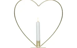 Star Trading Flamme Batteridriven Bordsdekoration Hjärta 28cm Mässing* Inomhusdekorationer Batteri|Flamme Batteriljus (Hela Serien)