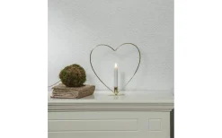 Star Trading Flamme Batteridriven Bordsdekoration Hjärta 28cm Mässing* Inomhusdekorationer Batteri|Flamme Batteriljus (Hela Serien)