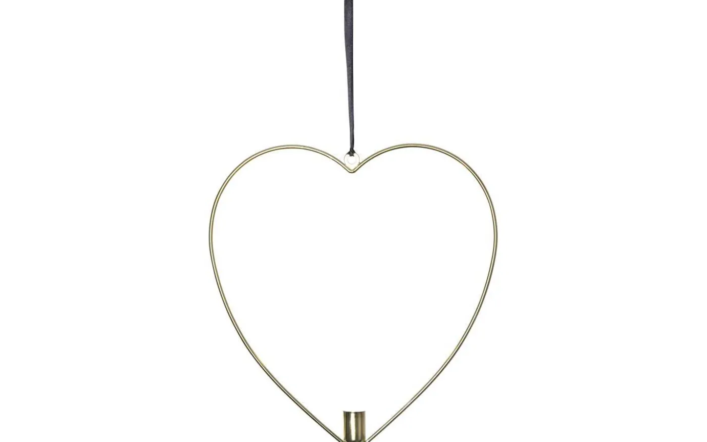 Flamme Batteridriven Hängande Dekoration Hjärta 28cm Mässing