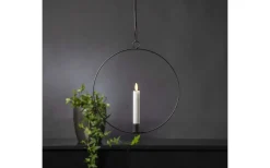 Inomhusdekorationer Batteri|Flamme Batteriljus (Hela Serien)<Star Trading Flamme Batteridriven Hängande Dekoration Ring 28cm Svart