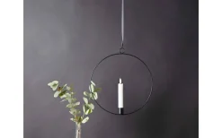 Inomhusdekorationer Batteri|Flamme Batteriljus (Hela Serien)<Star Trading Flamme Batteridriven Hängande Dekoration Ring 28cm Svart