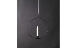 Inomhusdekorationer Batteri|Flamme Batteriljus (Hela Serien)<Star Trading Flamme Batteridriven Hängande Dekoration Ring 28cm Svart