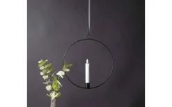 Inomhusdekorationer Batteri|Flamme Batteriljus (Hela Serien)<Star Trading Flamme Batteridriven Hängande Dekoration Ring 28cm Svart
