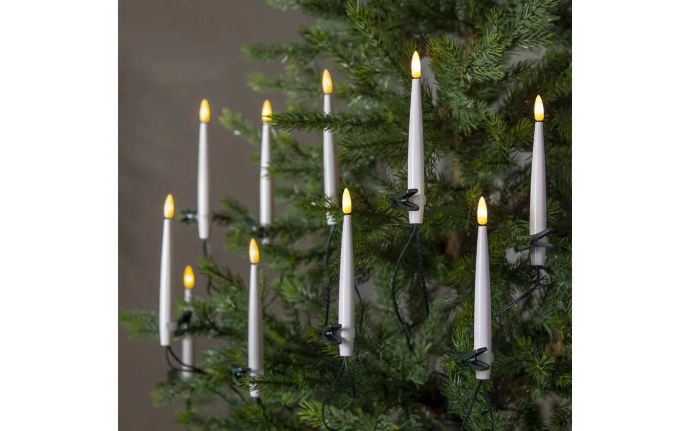 Flamme Batteridriven Julgransbelysning 16L LED Inomhus