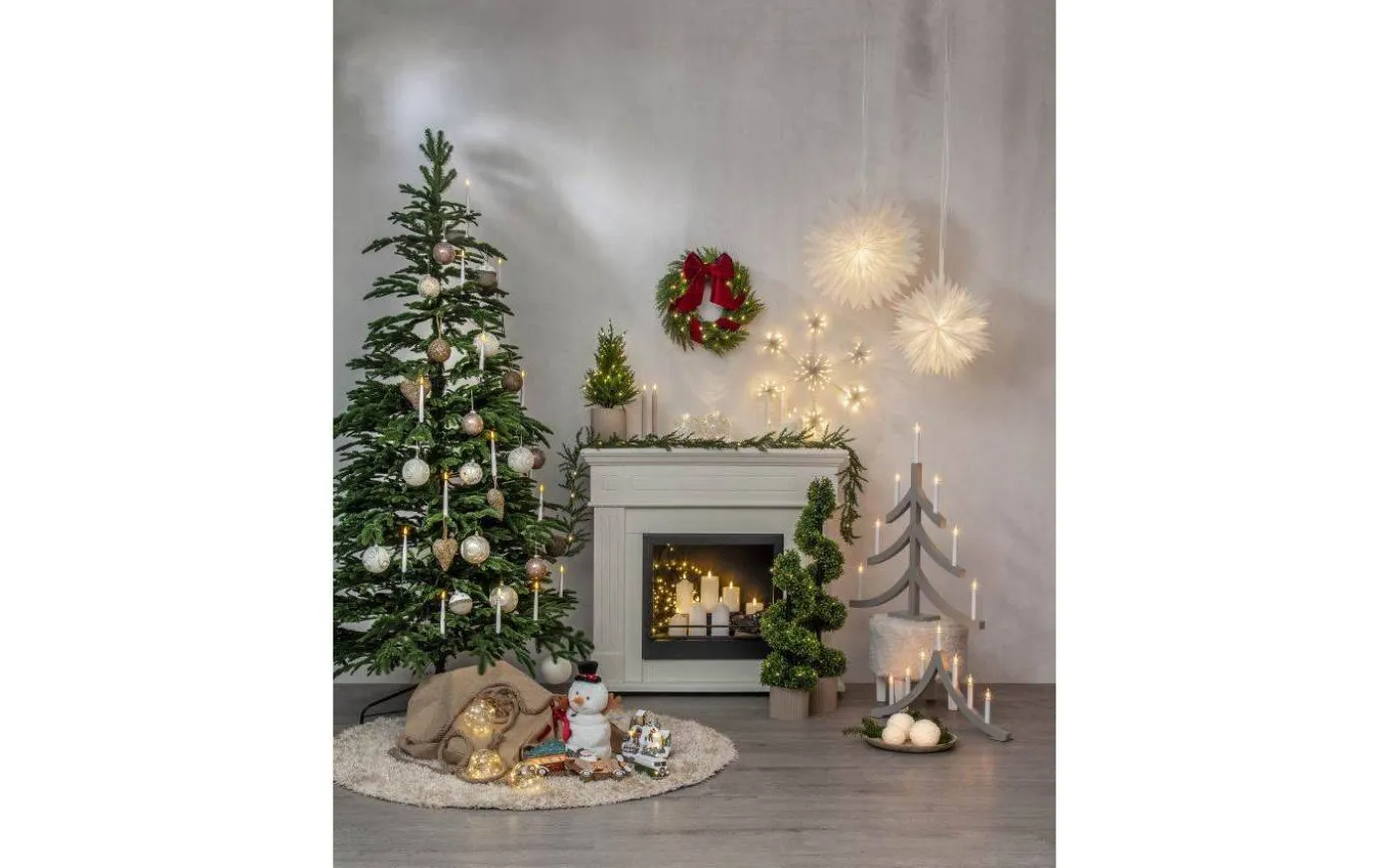 Flamme Batteridriven Julgransbelysning 16L LED Inomhus