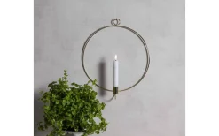 Flamme Batteridriven Väggdekoration 28cm Mässing