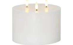 Star Trading Flamme Batteridrivet Blockljus m. 3-lågor 13cm Vit* Flamme Batteriljus (Hela Serien)|Flamme Batteriljus (Hela Serien)