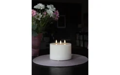 Star Trading Flamme Batteridrivet Blockljus m. 3-lågor 13cm Vit* Flamme Batteriljus (Hela Serien)|Flamme Batteriljus (Hela Serien)