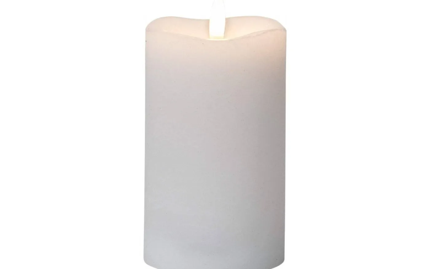 Flamme Batteridrivet Blockljus 15cm Vit