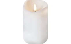 Flamme Batteridrivet Blockljus 15cm Vit