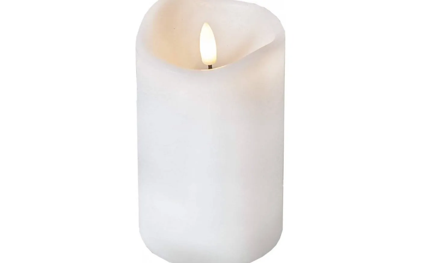 Flamme Batteridrivet Blockljus 15cm Vit