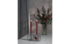 Star Trading Flamme Batteridrivna Antikljus 25cm 2-pack Mörkröd* Flamme Batteriljus (Hela Serien)|Flamme Batteriljus (Hela Serien)