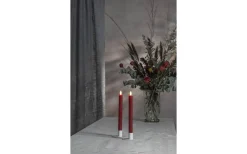 Star Trading Flamme Batteridrivna Antikljus 25cm 2-pack Mörkröd* Flamme Batteriljus (Hela Serien)|Flamme Batteriljus (Hela Serien)