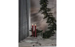 Star Trading Flamme Batteridrivna Antikljus 25cm 2-pack Mörkröd* Flamme Batteriljus (Hela Serien)|Flamme Batteriljus (Hela Serien)