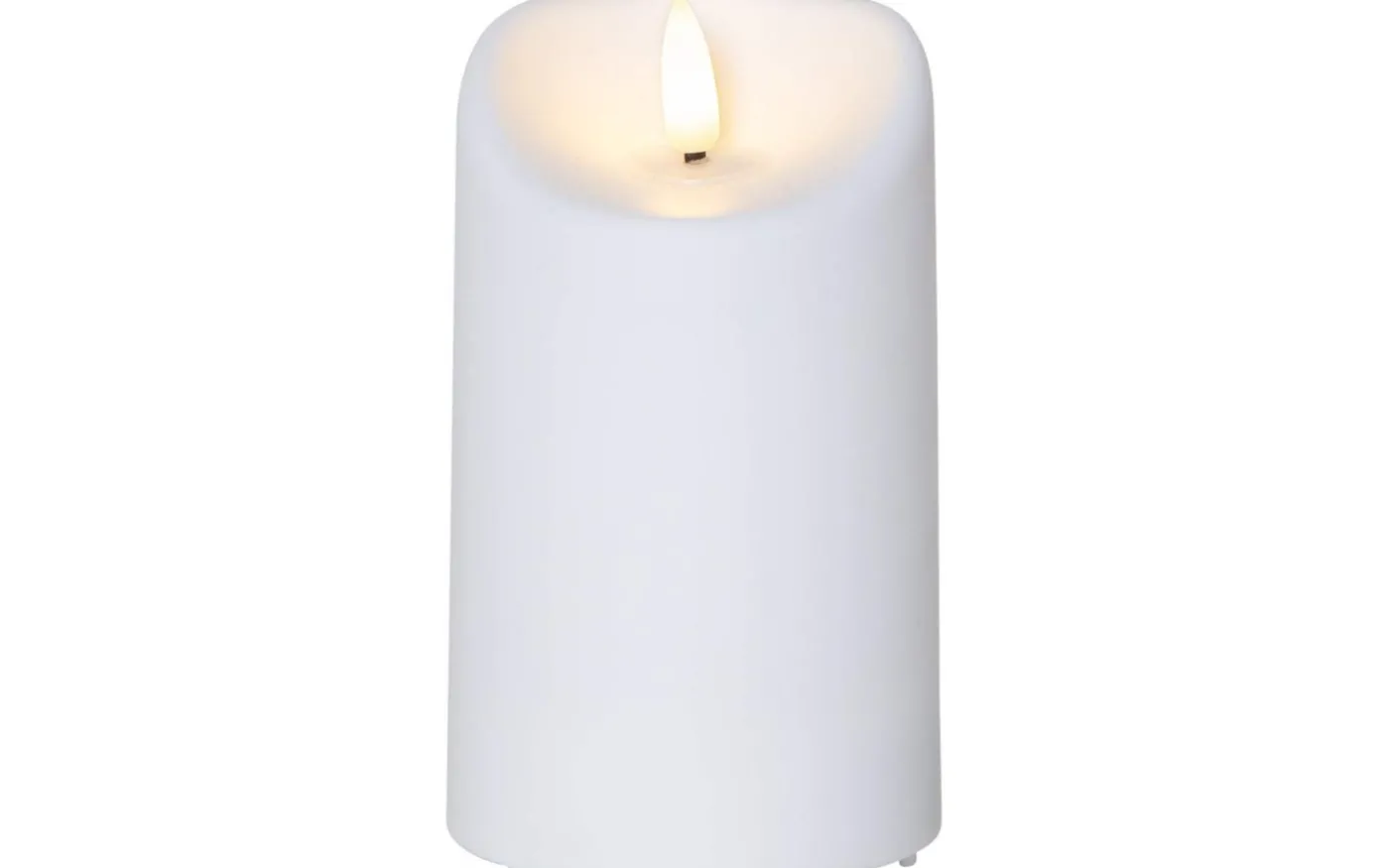 Flamme Blockljus 13cm Utomhusbruk Vit