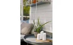 Flamme Blockljus 13cm Utomhusbruk Vit