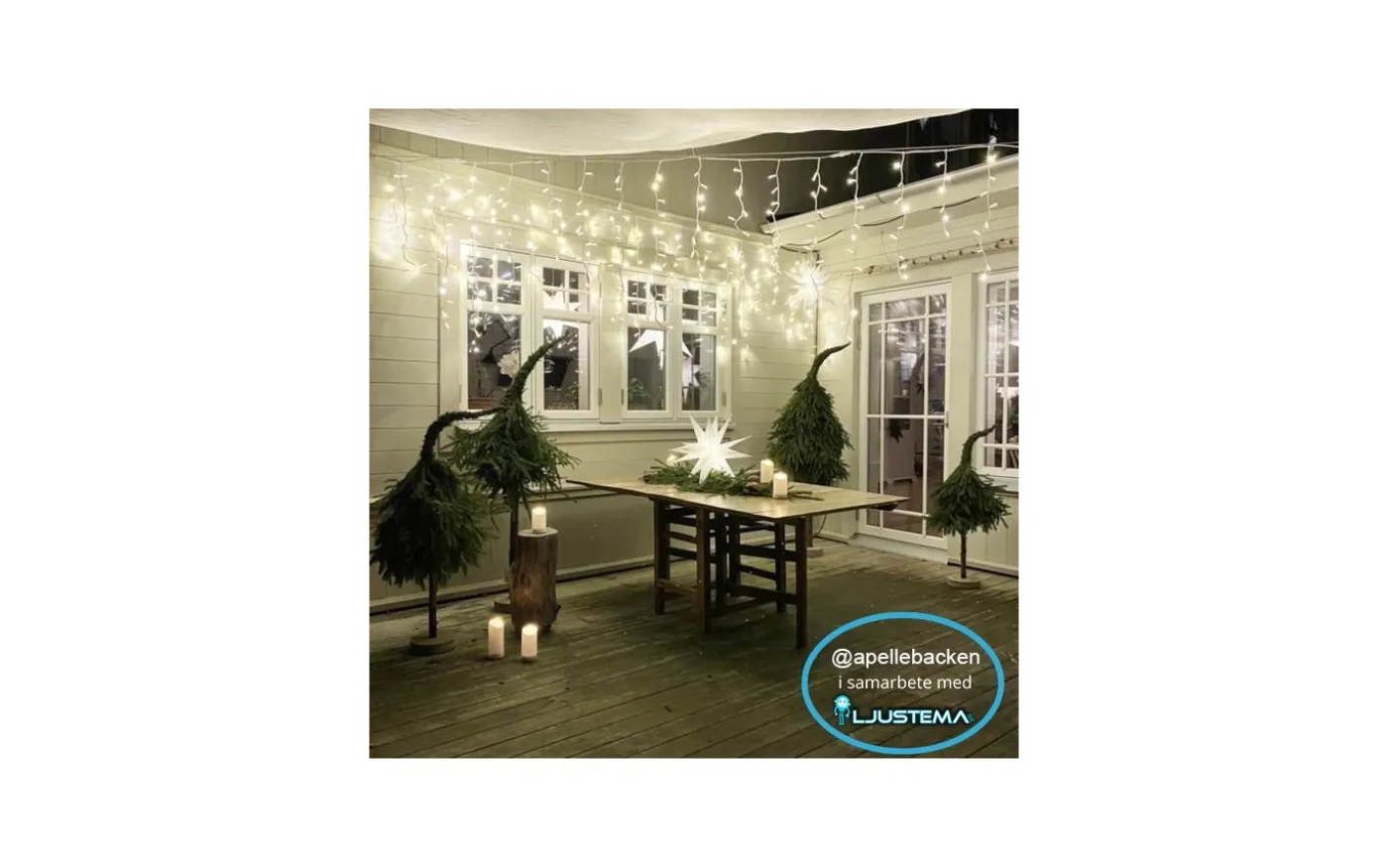 Flamme Blockljus 13cm Utomhusbruk Vit