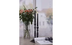 Flamme Candy Batteridrivna Antikljus 26cm 2-Pack Svart