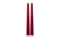 Flamme Batteriljus (Hela Serien)|Flamme Batteriljus (Hela Serien)<Star Trading Flamme Candy Batteridrivna Antikljus 26cm 2-Pack Röd