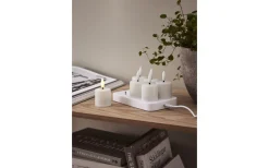 Flamme Charge Uppladdningsbara Votivljus 6st Vit