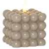 Star Trading Flamme Dot Batteridrivet Blockljus 9,5cm Beige* Flamme Batteriljus (Hela Serien)|Flamme Batteriljus (Hela Serien)