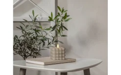 Star Trading Flamme Dot Batteridrivet Blockljus 9,5cm Beige* Flamme Batteriljus (Hela Serien)|Flamme Batteriljus (Hela Serien)