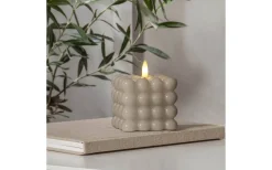 Star Trading Flamme Dot Batteridrivet Blockljus 9,5cm Beige* Flamme Batteriljus (Hela Serien)|Flamme Batteriljus (Hela Serien)