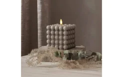 Star Trading Flamme Dot Batteridrivet Blockljus 12,5cm Grå* Flamme Batteriljus (Hela Serien)|Flamme Batteriljus (Hela Serien)