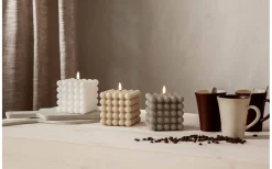 Star Trading Flamme Dot Batteridrivet Blockljus 12,5cm Grå* Flamme Batteriljus (Hela Serien)|Flamme Batteriljus (Hela Serien)