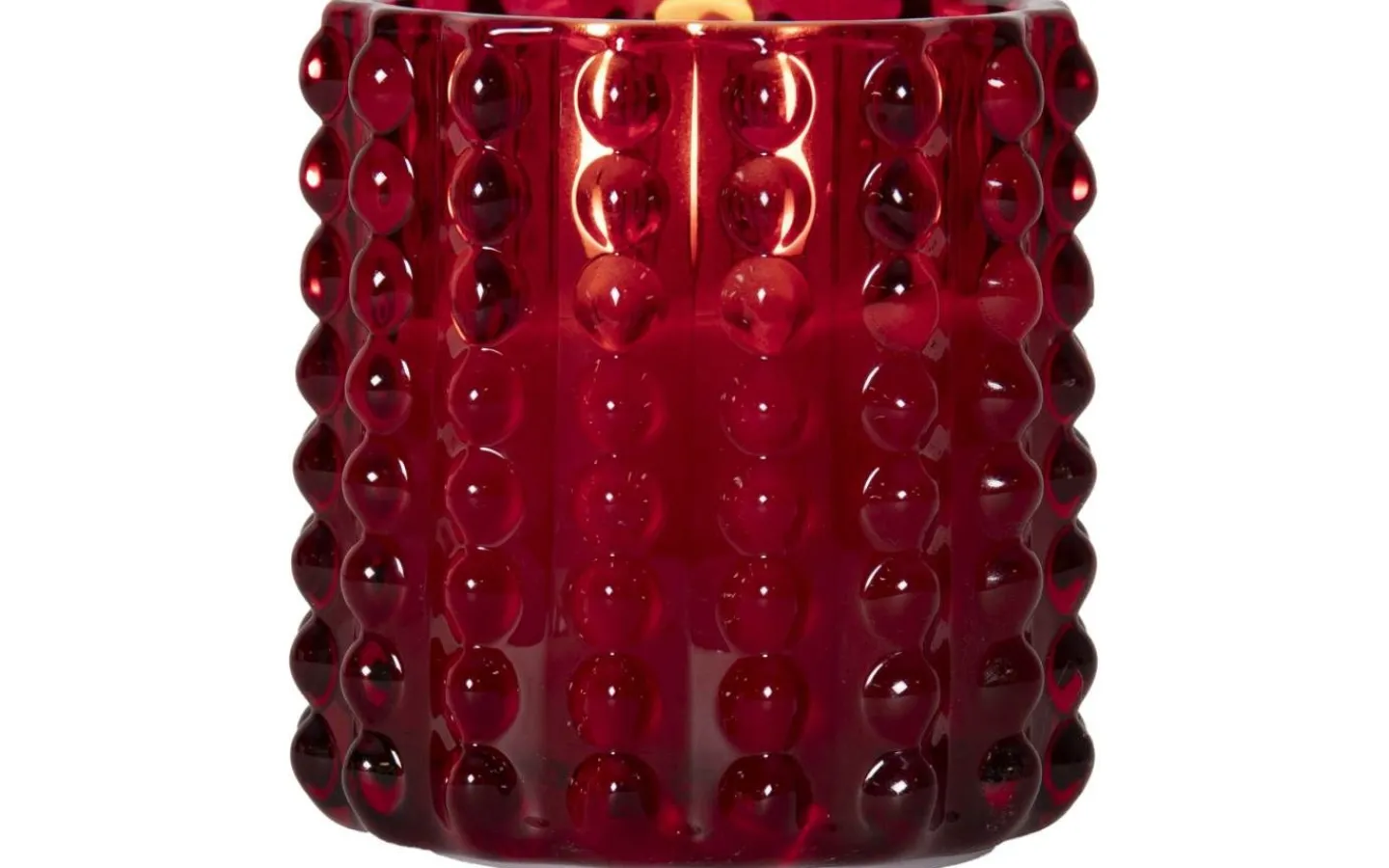 Star Trading Flamme Dotty Ljuslykta 9,5cm Röd* Batteri Julpynt Inomhus|Ljuslyktor