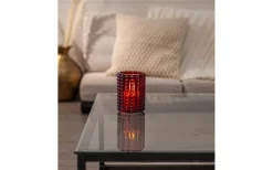 Star Trading Flamme Dotty Ljuslykta 12,5cm Röd* Batteri Julpynt Inomhus|Ljuslyktor