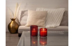 Star Trading Flamme Dotty Ljuslykta 12,5cm Röd* Batteri Julpynt Inomhus|Ljuslyktor