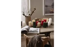 Flamme Batteriljus (Hela Serien)|Flamme Batteriljus (Hela Serien)<Star Trading Flamme Flow Batteridrivet Blockljus 15cm Beige