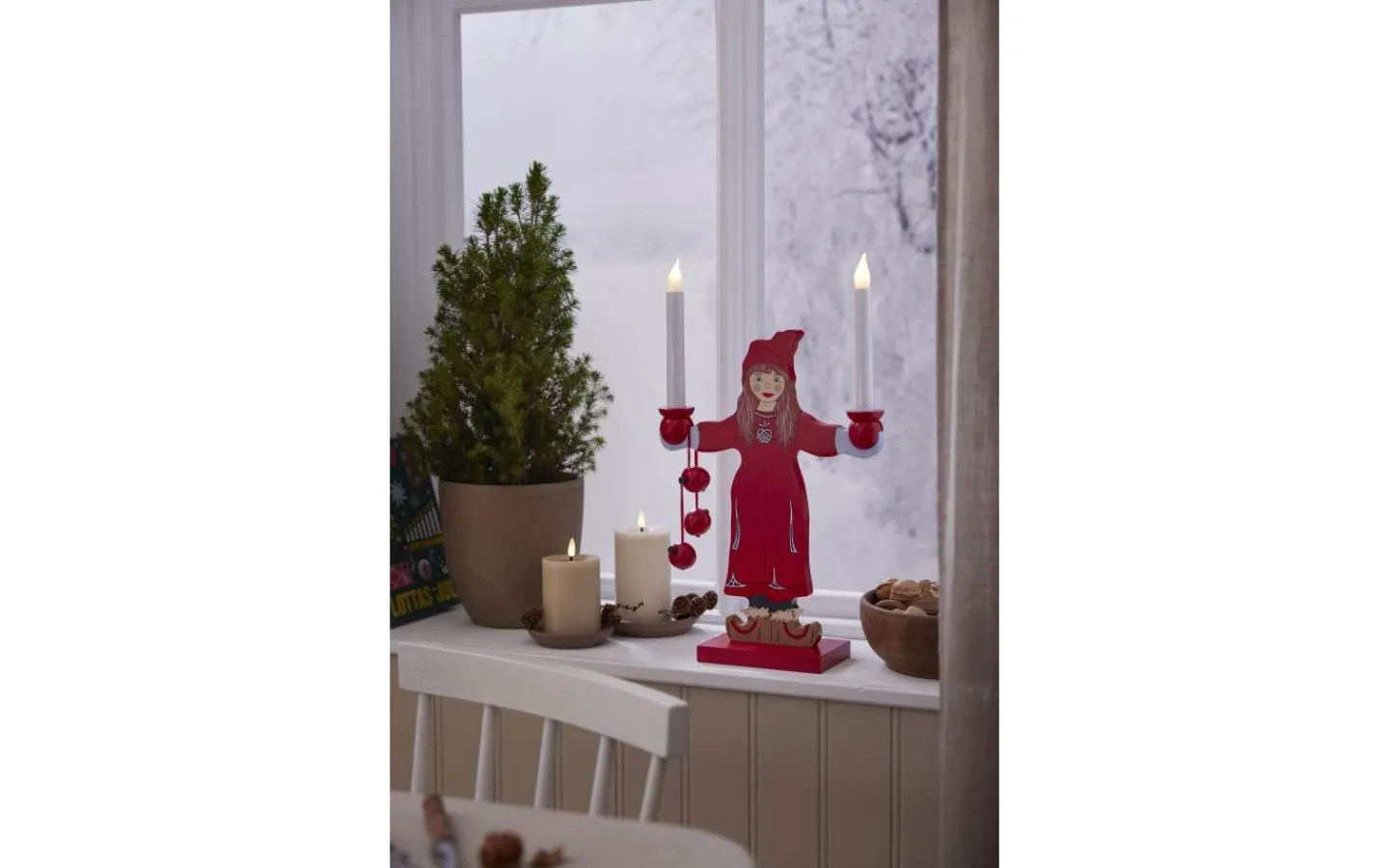 Flamme Batteriljus (Hela Serien)|Flamme Batteriljus (Hela Serien)<Star Trading Flamme Flow Batteridrivet Blockljus 15cm Beige