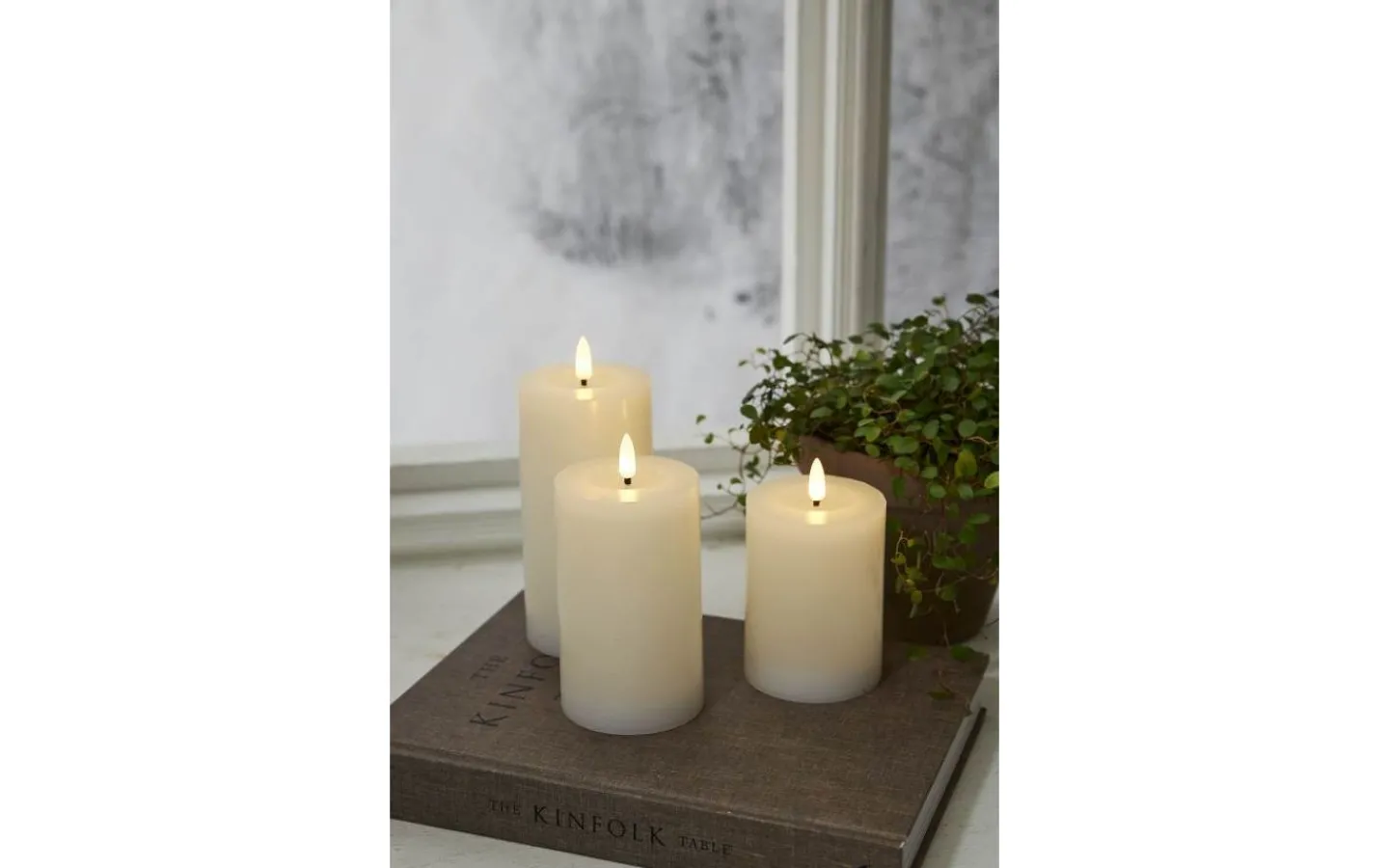 Star Trading Flamme Flow Batteridrivet Blockljus 15cm Longlife 1500h Vit* Flamme Batteriljus (Hela Serien)|Flamme Batteriljus (Hela Serien)