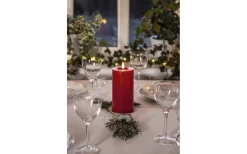 Flamme Flow Batteridrivet Blockljus 17,5cm Röd