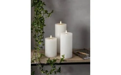 Flamme Batteriljus (Hela Serien)|Flamme Batteriljus (Hela Serien)<Star Trading Flamme Flow Batteridrivet Blockljus 22,5cm Longlife 2500h Vit