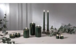 Flamme Batteriljus (Hela Serien)|Flamme Batteriljus (Hela Serien)<Star Trading Flamme Flow Batteridrivet Blockljus 17,5cm Grön