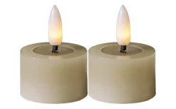 Star Trading Flamme Flow Värmeljus Ø40mm 2-pack Beige* Flamme Batteriljus (Hela Serien)|Flamme Batteriljus (Hela Serien)