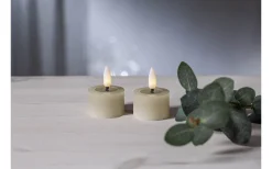 Star Trading Flamme Flow Värmeljus Ø40mm 2-pack Beige* Flamme Batteriljus (Hela Serien)|Flamme Batteriljus (Hela Serien)