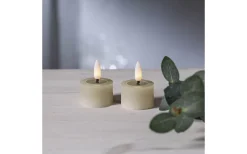 Star Trading Flamme Flow Värmeljus Ø40mm 2-pack Beige* Flamme Batteriljus (Hela Serien)|Flamme Batteriljus (Hela Serien)